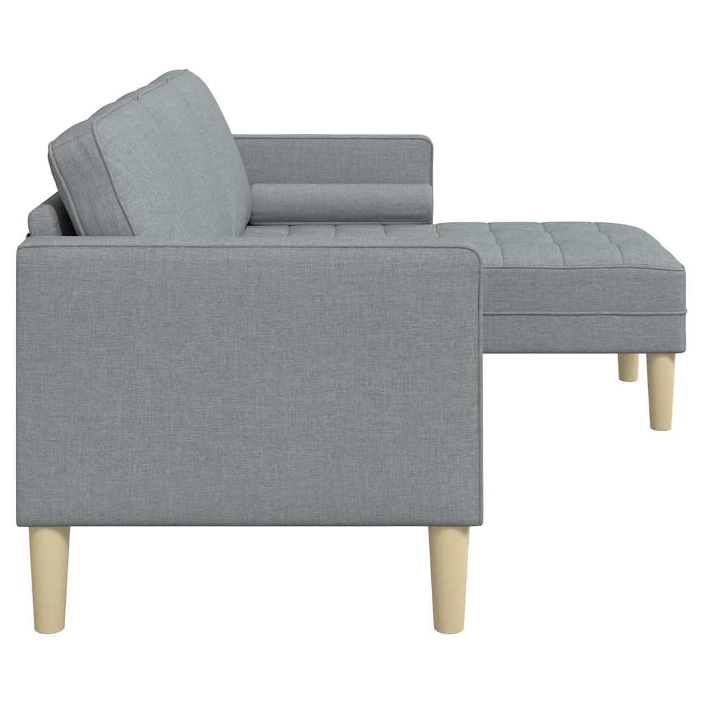 Set di divani con cuscino Grigio chiaro Poliestere