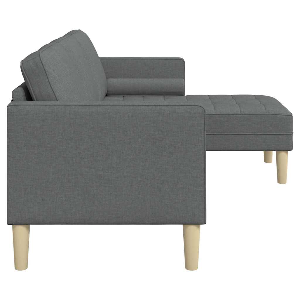 Set di divani con cuscino Grigio scuro Poliestere