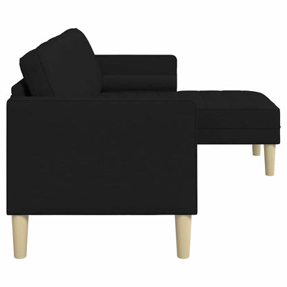 Set di divani con cuscino Nero Poliestere