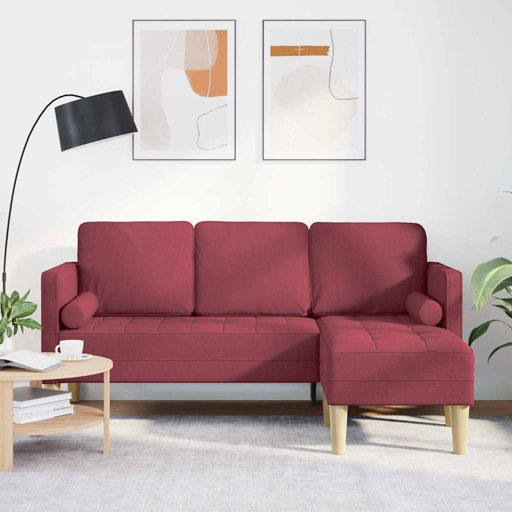 Set di divani Rosso Vino 173 x 131 x 67 cm Poliestere