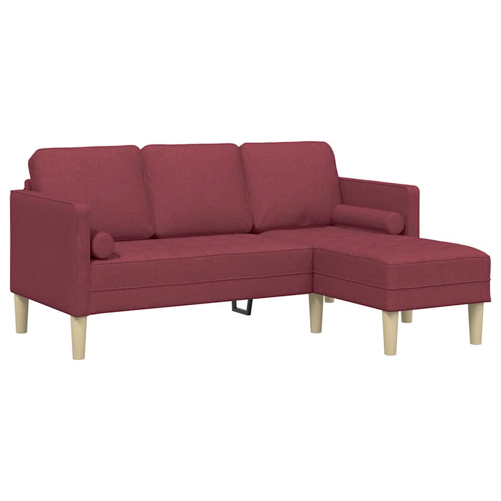 Set di divani Rosso Vino 173 x 131 x 67 cm Poliestere