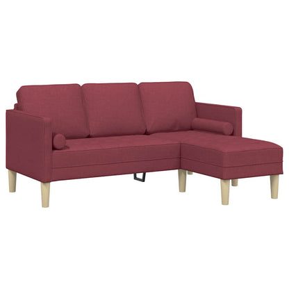 Set di divani Rosso Vino 173 x 131 x 67 cm Poliestere