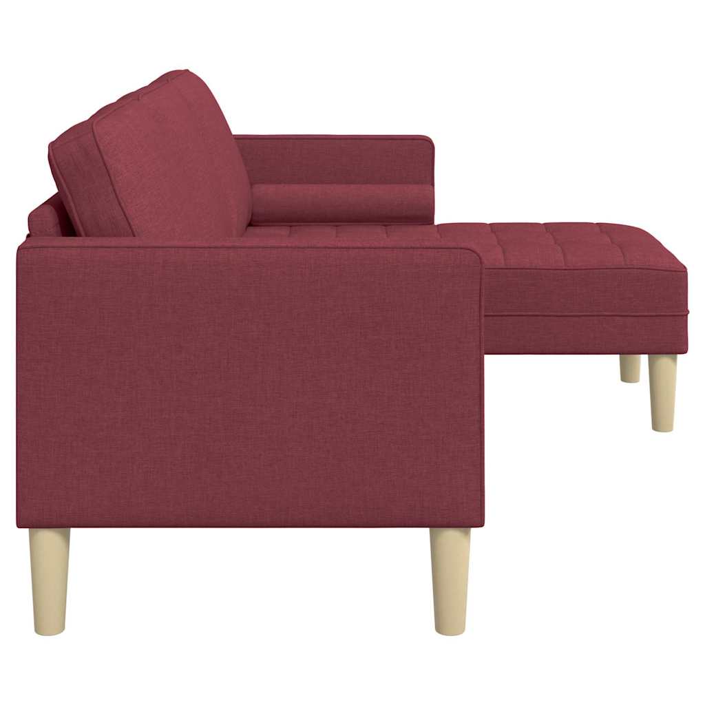 Set di divani Rosso Vino 173 x 131 x 67 cm Poliestere