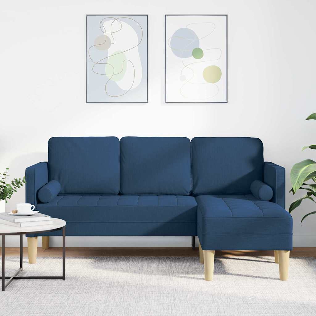 Set di divani con cuscino Blu Poliestere