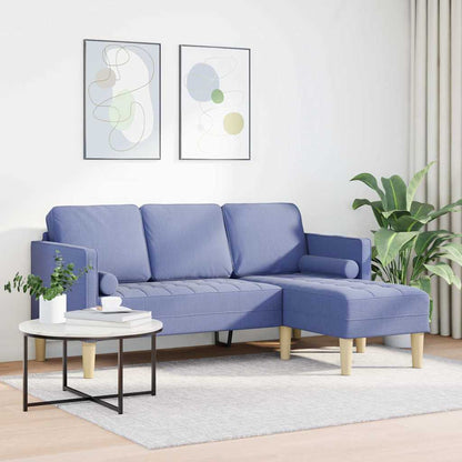 Set di divani con cuscino Blu jeans Poliestere