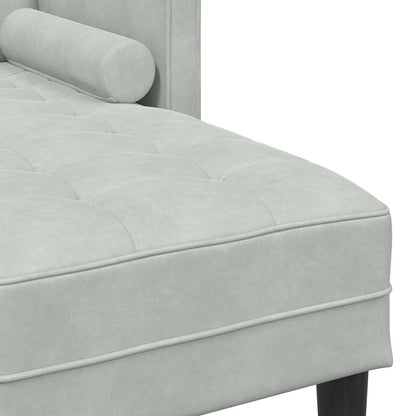 Set di divani con cuscino Grigio chiaro Poliestere