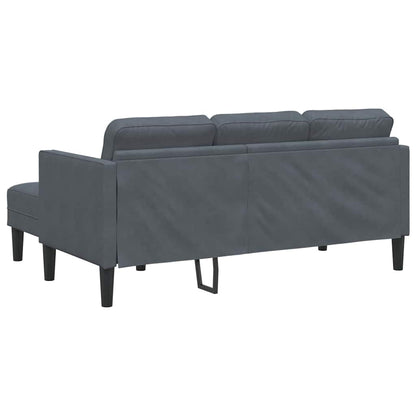 Set di divani con cuscino Grigio scuro Poliestere
