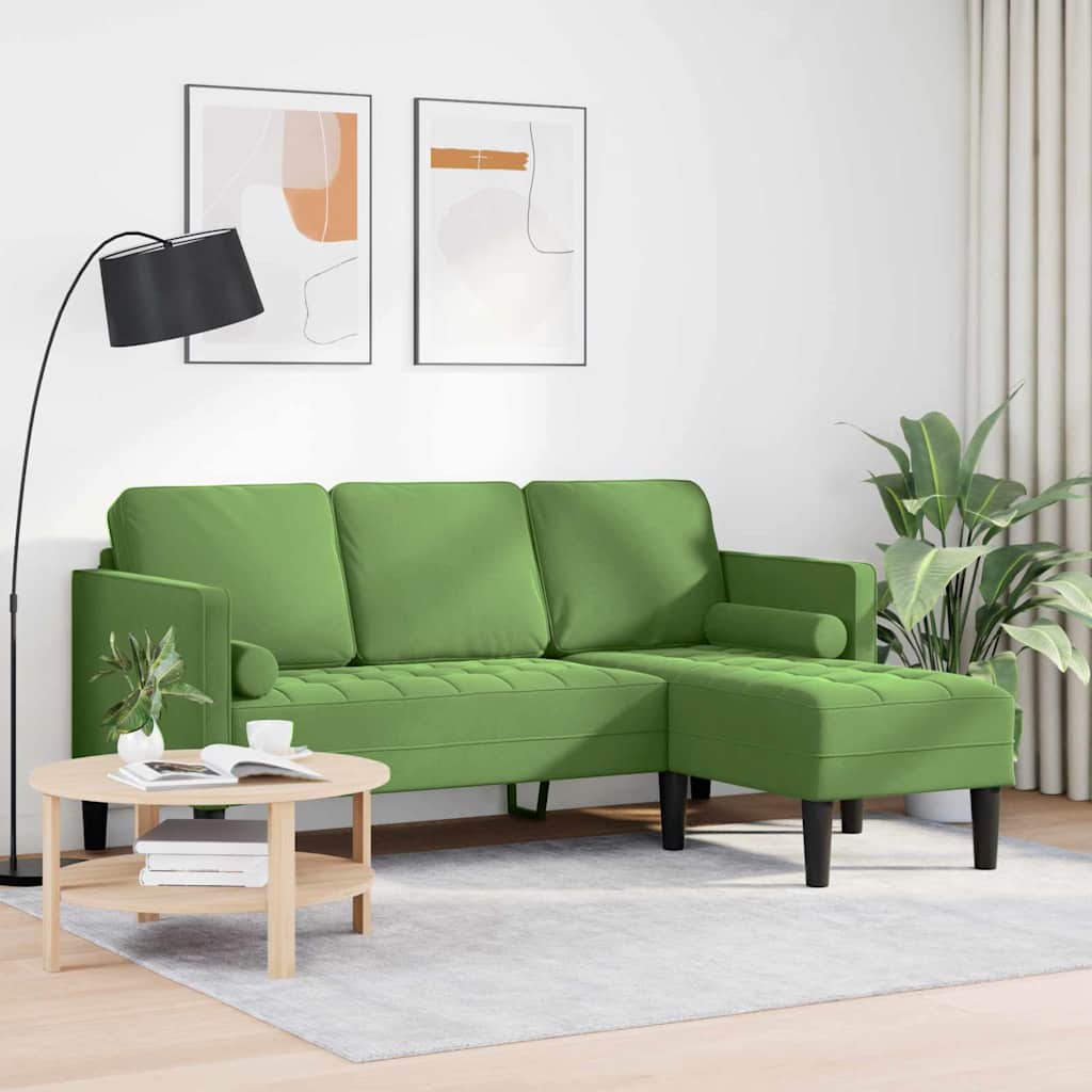 Set di divani con cuscino Verde chiaro Poliestere