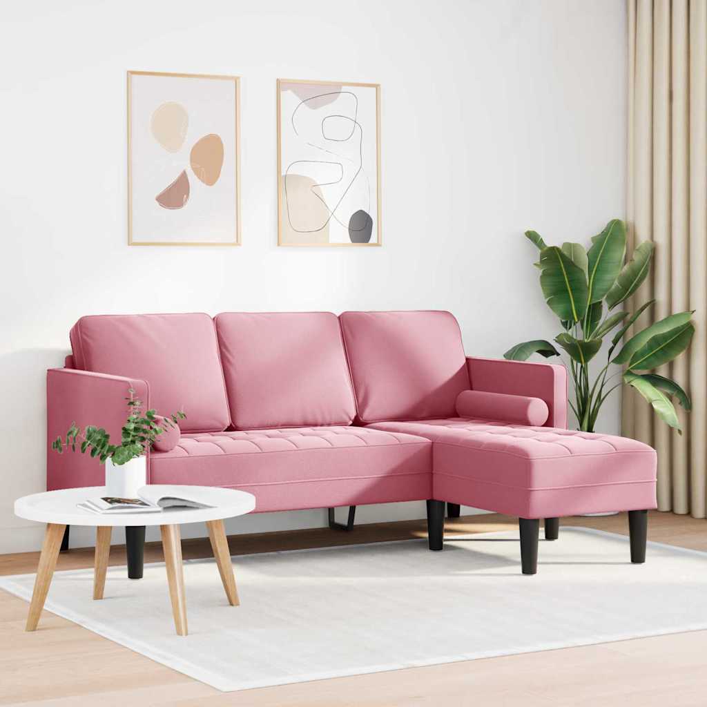 Set di divani con cuscino Rosa Poliestere