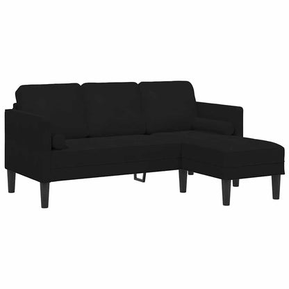 Set di divani con cuscino Nero Poliestere