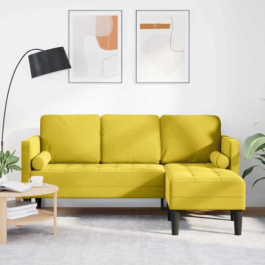 Set di divani con cuscino Giallo Poliestere