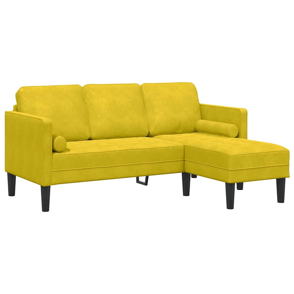 Set di divani Giallo 173 x 131 x 67 cm Velluto - homemem39