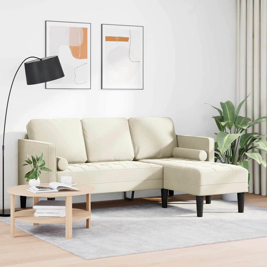 Set di divani con cuscino Crema Poliestere | homemem39