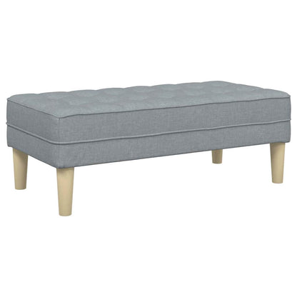 panchina Grigio chiaro 113 x 57 x 39 cm Tessuto