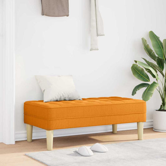 panchina con cuscino Giallo Scuro 113 x 57 x 39 cm Tessuto - homemem39