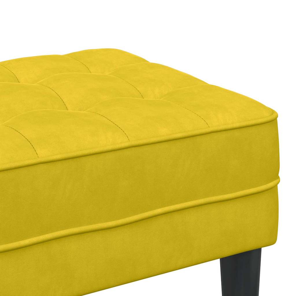 panchina con cuscino Giallo 113 x 57 x 39 cm Velluto | homemem39