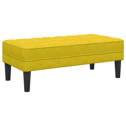 panchina con cuscino Giallo 113 x 57 x 39 cm Velluto | homemem39