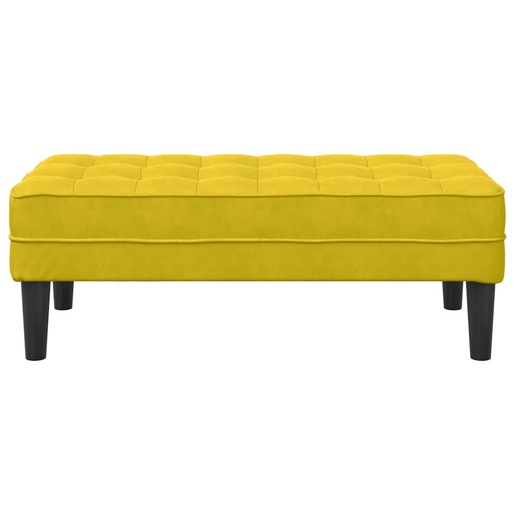 panchina con cuscino Giallo 113 x 57 x 39 cm Velluto | homemem39