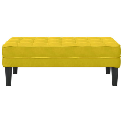 panchina con cuscino Giallo 113 x 57 x 39 cm Velluto | homemem39