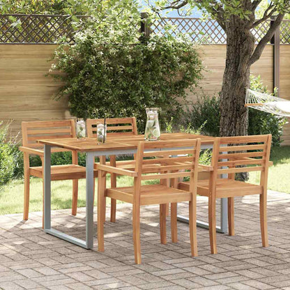 Tavolo da Giardino Grigio 140 x 80 x 75 cm