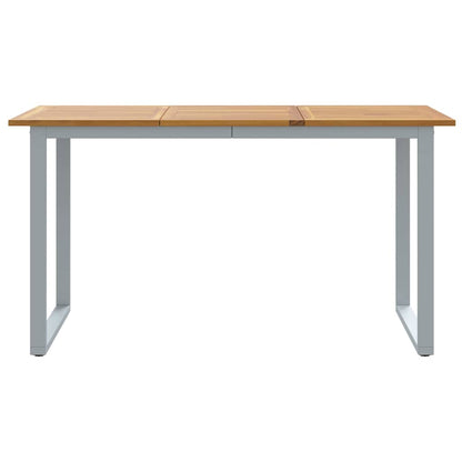 Tavolo da Giardino Grigio 140 x 80 x 75 cm