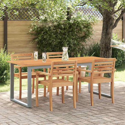 Tavolo da Giardino Grigio 160 x 80 x 75 cm