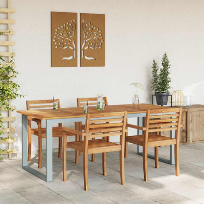 Tavolo da Pranzo da Giardino Grigio 200 x 90 x 75 cm