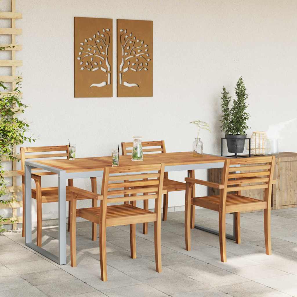 Tavolo da Pranzo da Giardino Grigio 180 x 90 x 75 cm