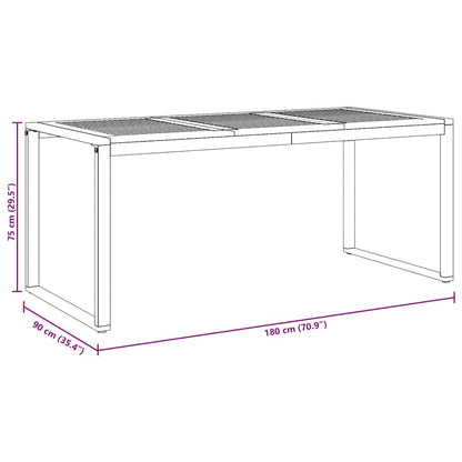 Tavolo da Giardino Grigio 180 x 90 x 75 cm