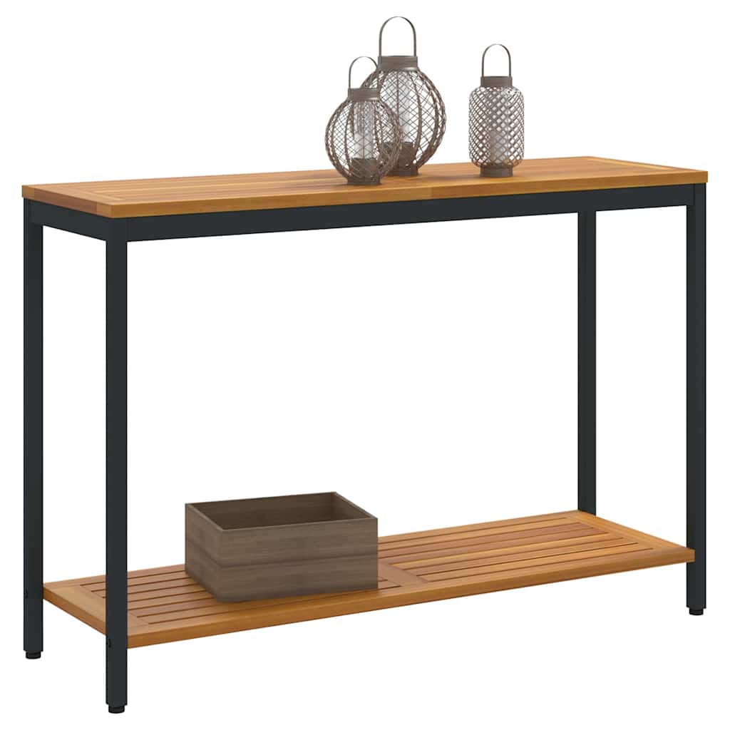 Tavolo da Esterno Naturale e Nero 110 x 35 x 75 cm