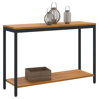 Tavolo da Esterno Naturale e Nero 110 x 35 x 75 cm