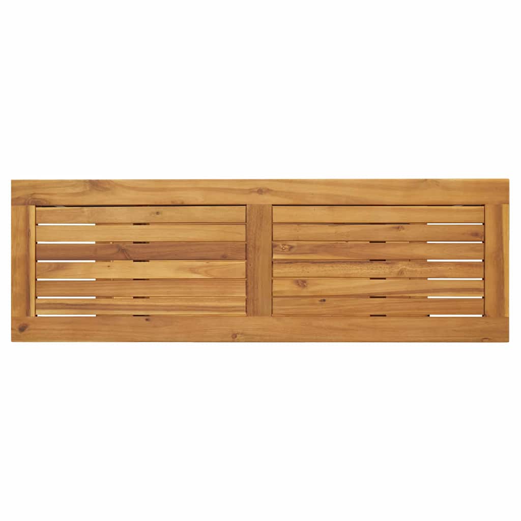 Tavolo da Esterno Naturale e Nero 110 x 35 x 75 cm