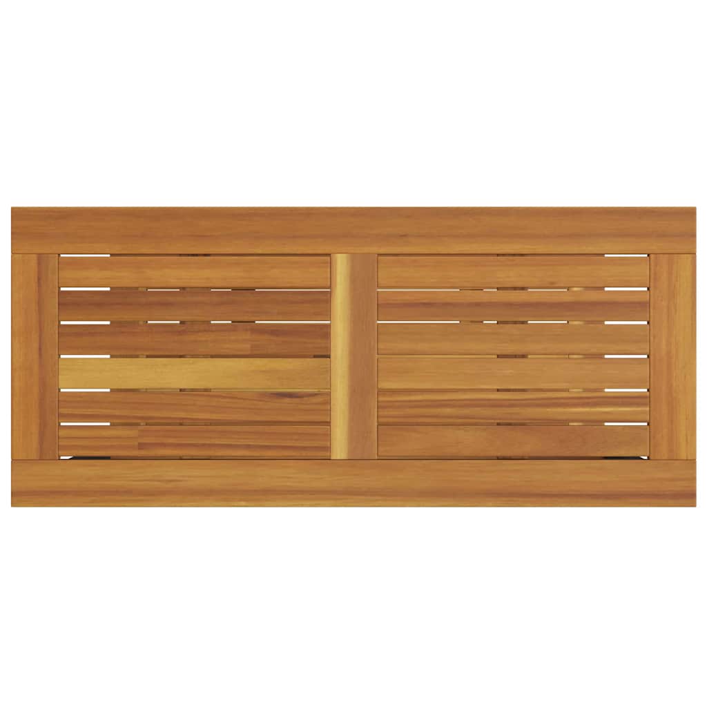 Tavolo da Esterno Naturale e Grigio 80 x 35 x 75 cm