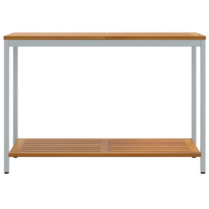 Tavolo da Esterno Naturale e Grigio 110 x 35 x 75 cm