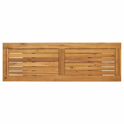 Tavolo da Esterno Naturale e Grigio 110 x 35 x 75 cm