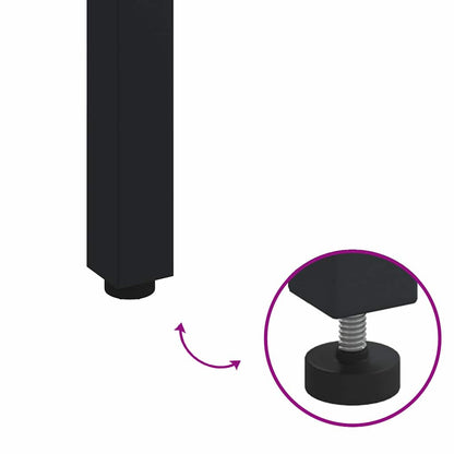 Tavolo da Esterno Naturale e Nero 200 x 90 x 75 cm