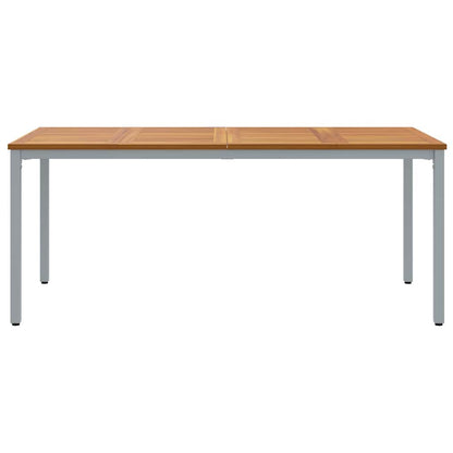 Tavolo da Esterno Naturale e Grigio 180 x 90 x 75 cm