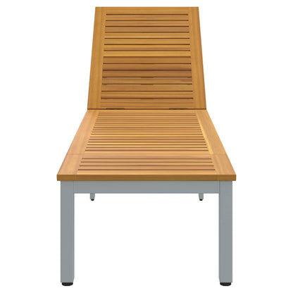 Lettino prendisole 1-persona Grigio 200 x 55 x 35cm