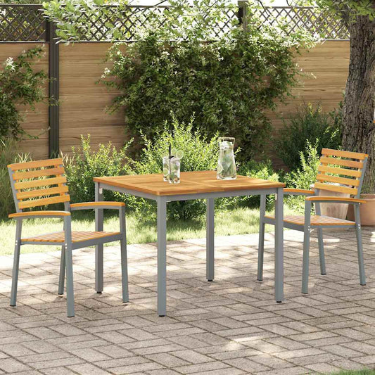 Sedia da Giardino 2 pcs Marrone 56 x 57 x 87 cm