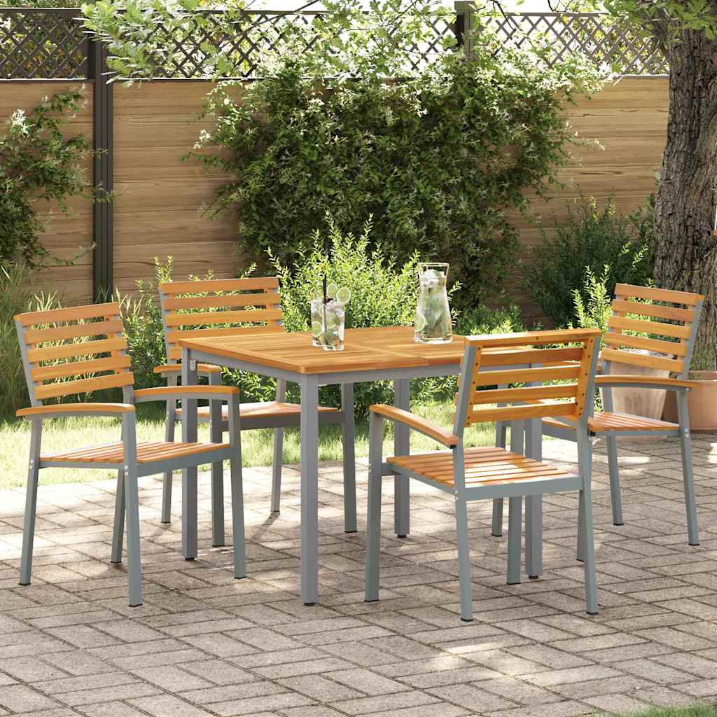 Sedia da Giardino 4 pcs Marrone 56 x 57 x 87 cm