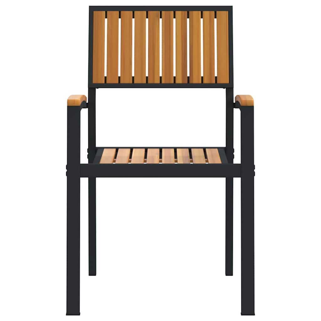 Sedia Impilabile 2 pcs Marrone 56 x 57 x 87 cm