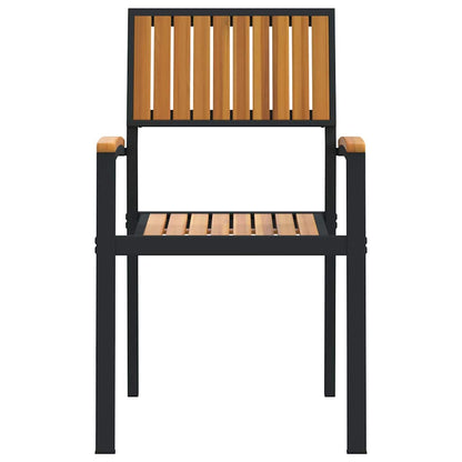 Sedia Impilabile 2 pcs Marrone 56 x 57 x 87 cm