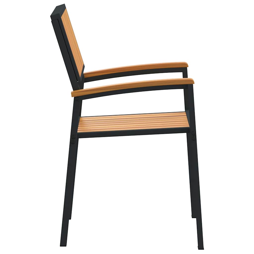 Sedia Impilabile 2 pcs Marrone 56 x 57 x 87 cm