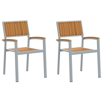 Sedia Impilabile 2 pcs Marrone 56 x 57 x 87 cm