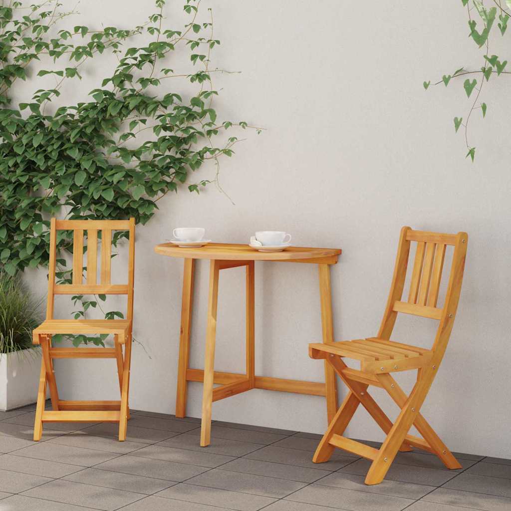Sedia da Giardino 2 pcs Olio Naturale 40 x 42 x 85 cm