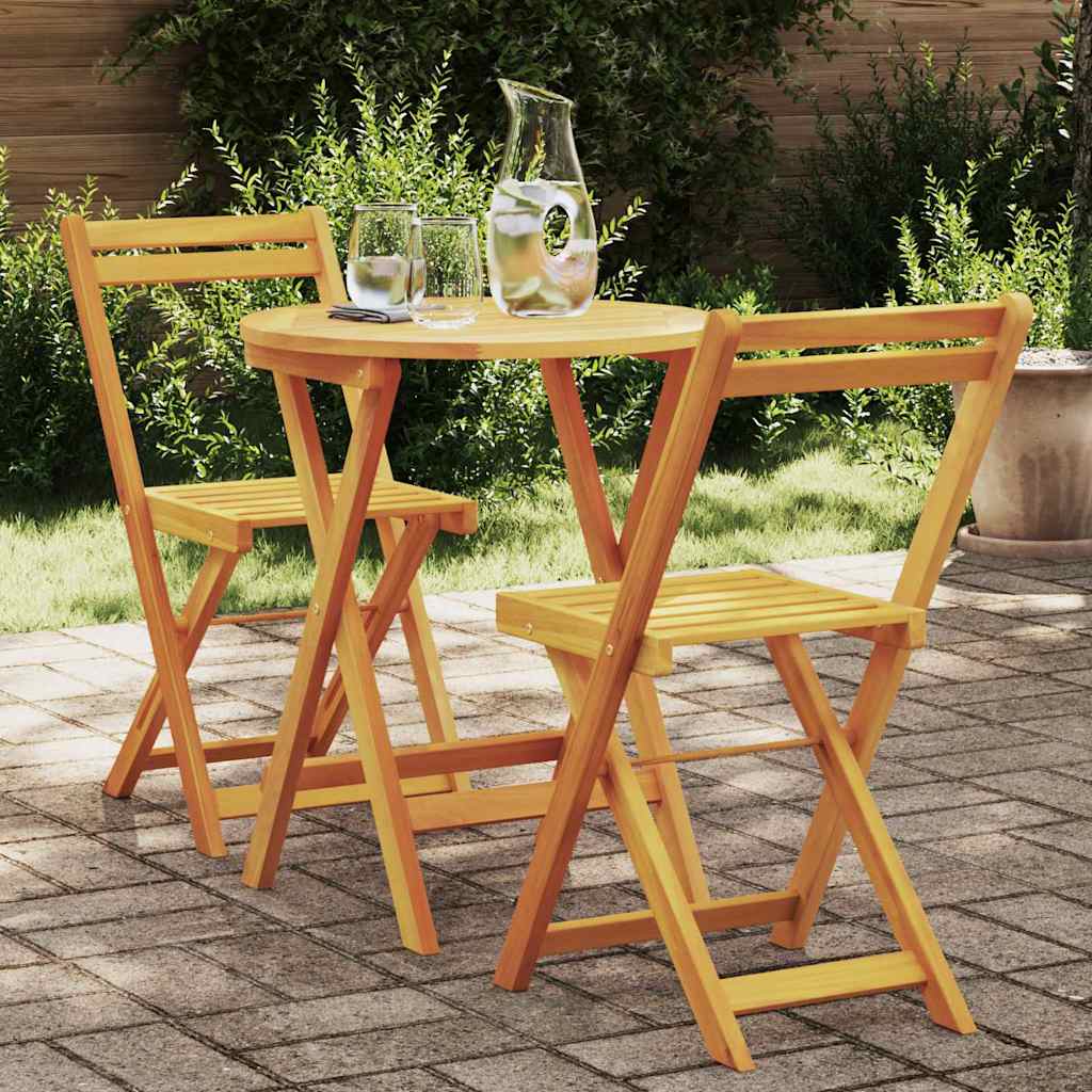 Set da Pranzo per Giardino con cuscino 3 pcs Olio Naturale