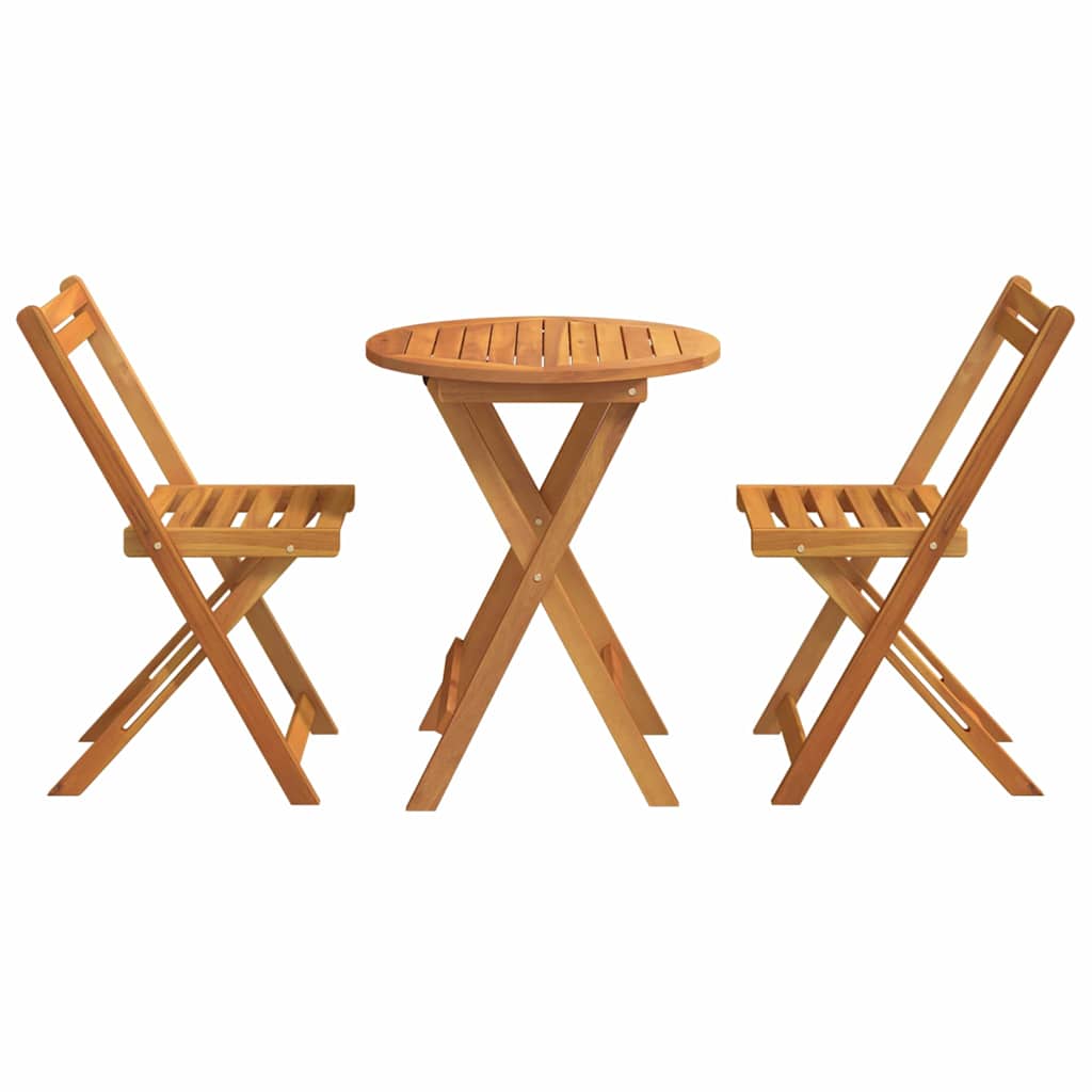 Set Bistro da Giardino 3 pcs Marrone legno massello di acacia - homemem39