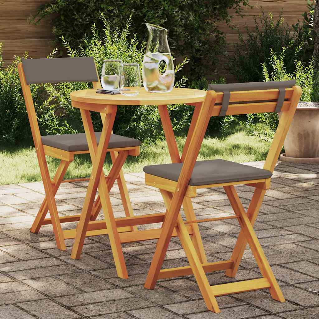 Set Bistro da Giardino 3 pcs Marrone legno massello di acacia - homemem39