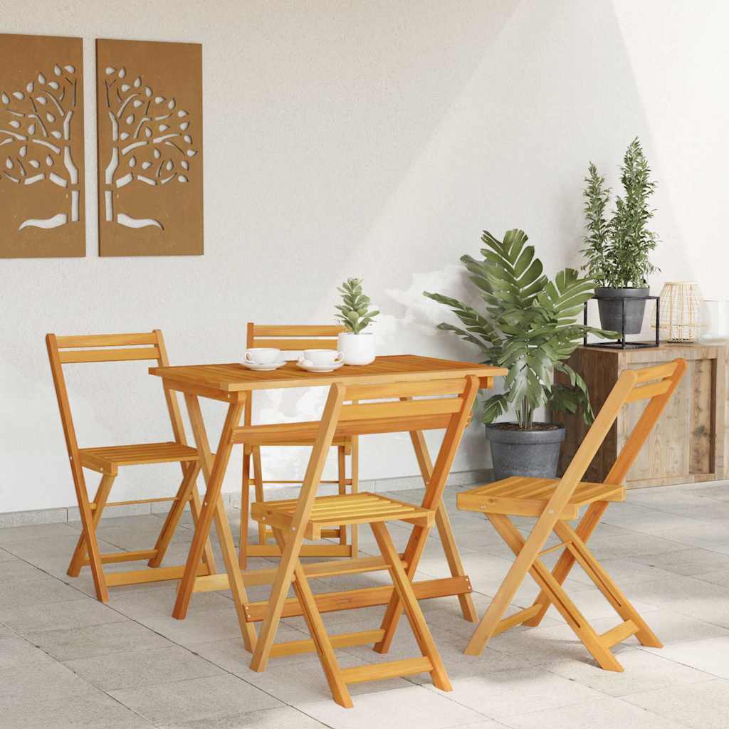 Set bistrot 5 pcs Marrone legno massello di acacia - homemem39