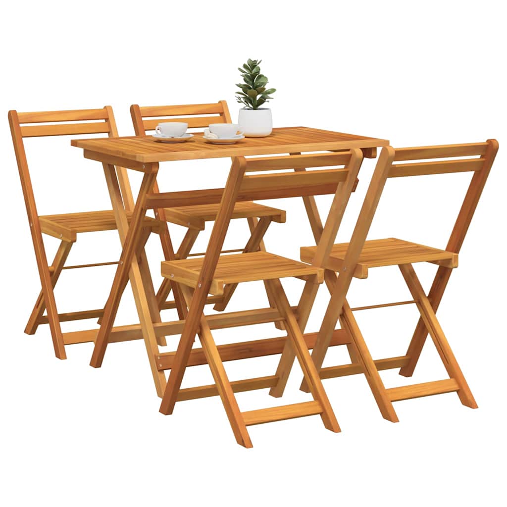Set bistrot 5 pcs Olio Naturale Legno di Acacia Massello
